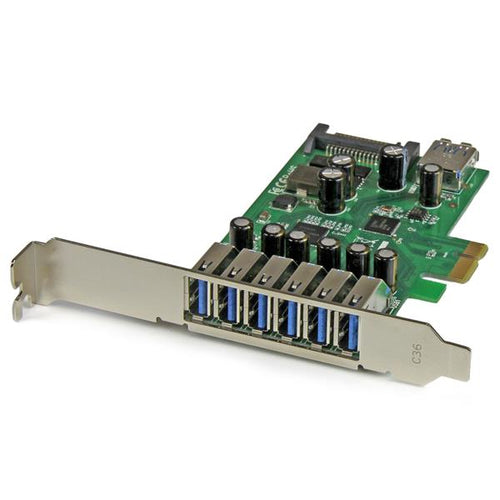 StarTech.com 7-Port PCI Express USB 3.0 Card - Standard and Low-Profile Design StarTech.com 7-Port PCI Express USB 3.0 Card - Standard and Low-Profile Design